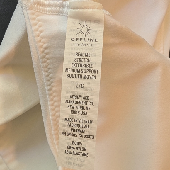 NWT Offline By Aerie Racerback Sports Bra White Size L Large - Picture 4 of 4